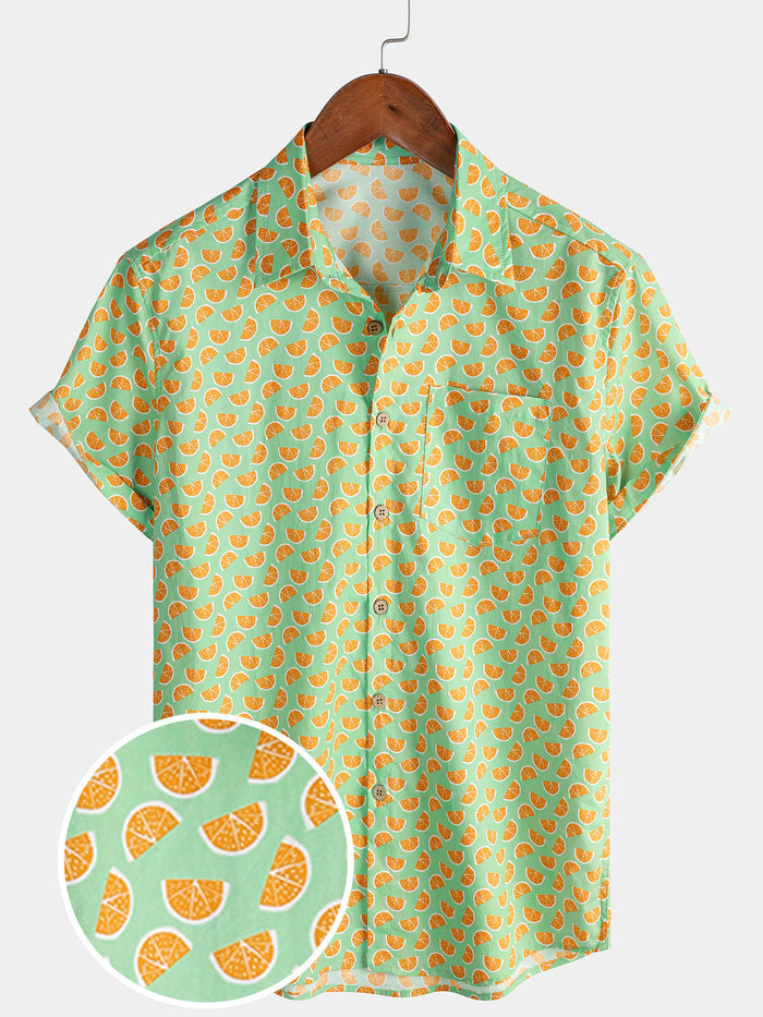 Tropical Fruits Summer Short-Sleeve Shirt