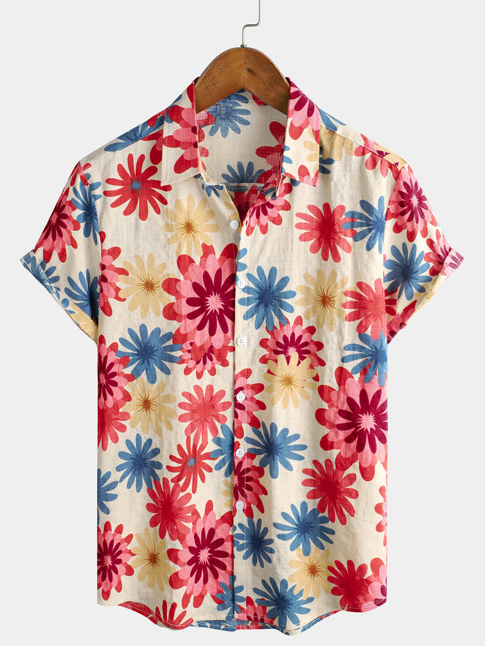 Button-Up Hawaiian Short Sleeve Shirt