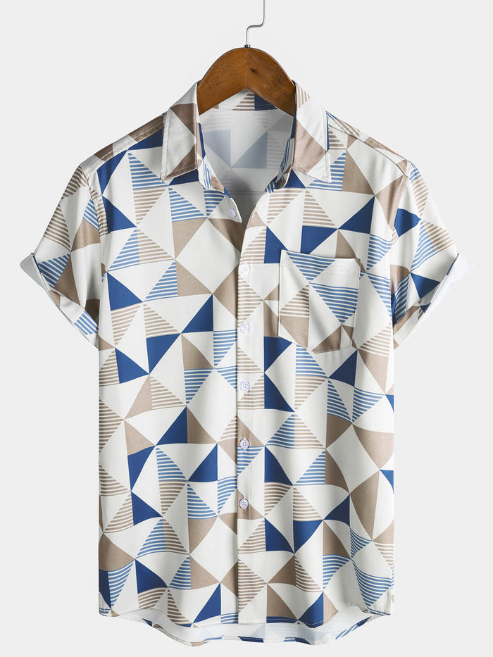 Geometric Triangle Short Sleeve Shirt
