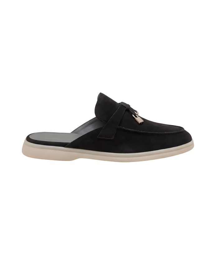 Black Suede Mediterranean Mules