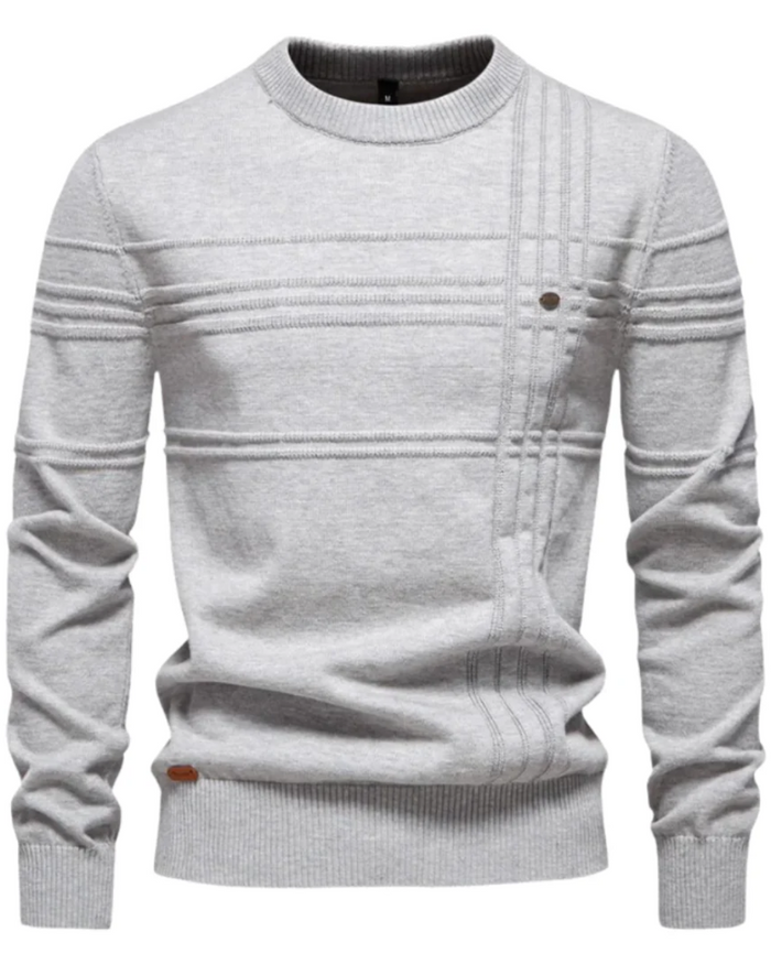 Men's Sweater with Check Pattern