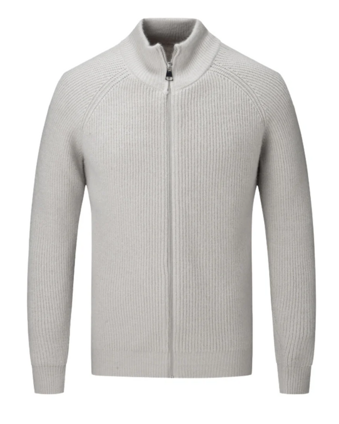 Four Seasons Merino Wool Cardigan with Zipper