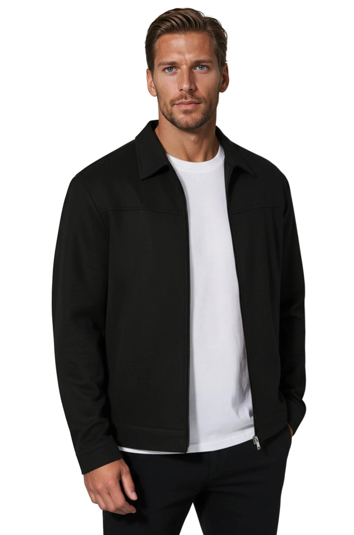 Black Suede Jacket for Men – Modern Casual Outerwear