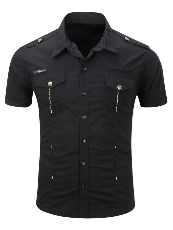 Men's Cotton Short-Sleeve Shirt