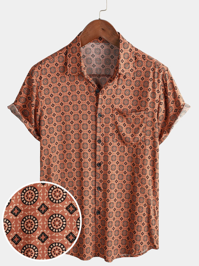 Vintage Button-Up Short Sleeve Shirt