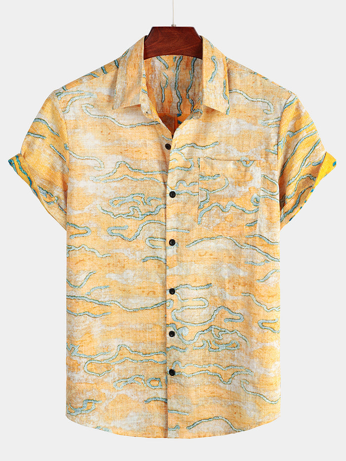Printed Hawaiian Short Sleeve Shirt