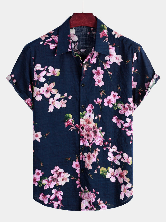 Hawaiian Tropical Floral Print Shirt
