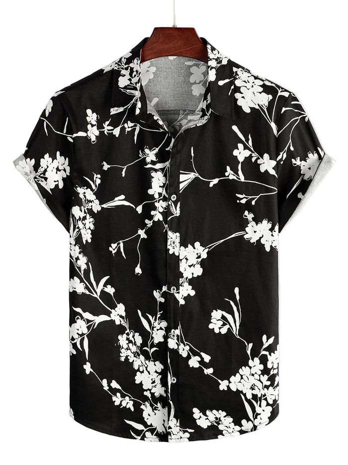 Cotton Casual Shirt with Short Sleeves for Men