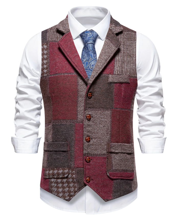 Elegant Patchwork Waistcoat