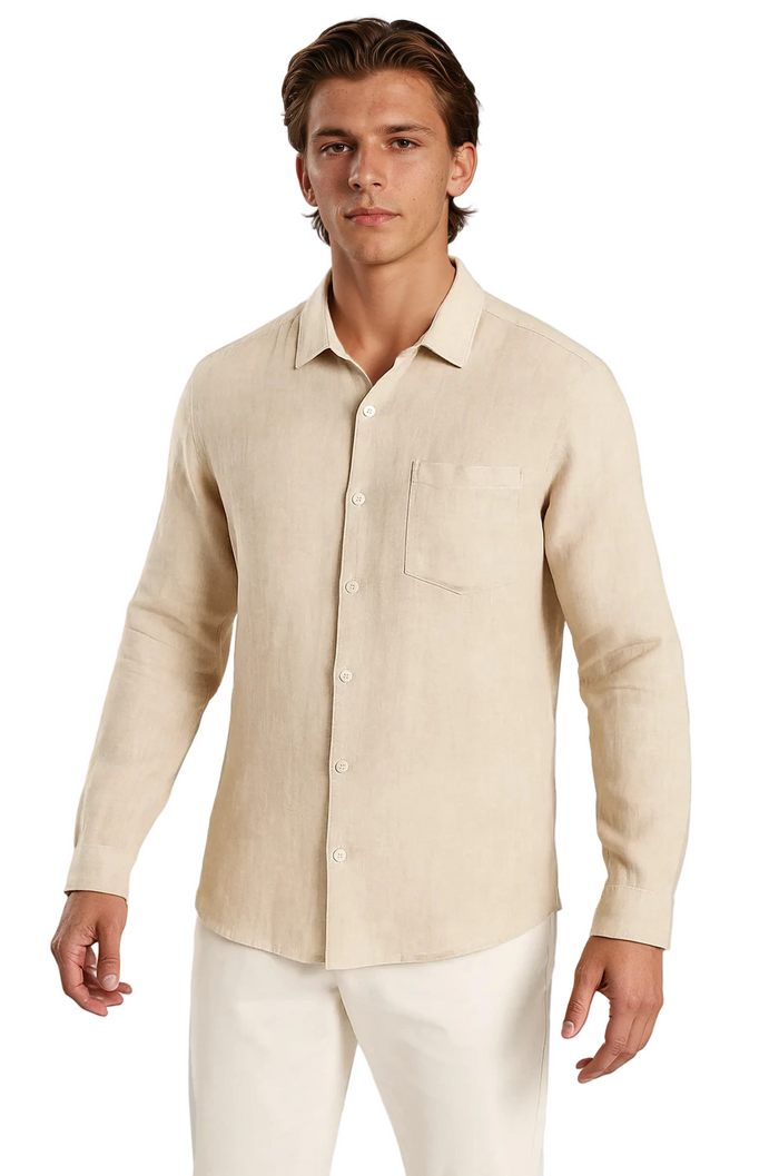 Monaco Linen Shirt – Sand