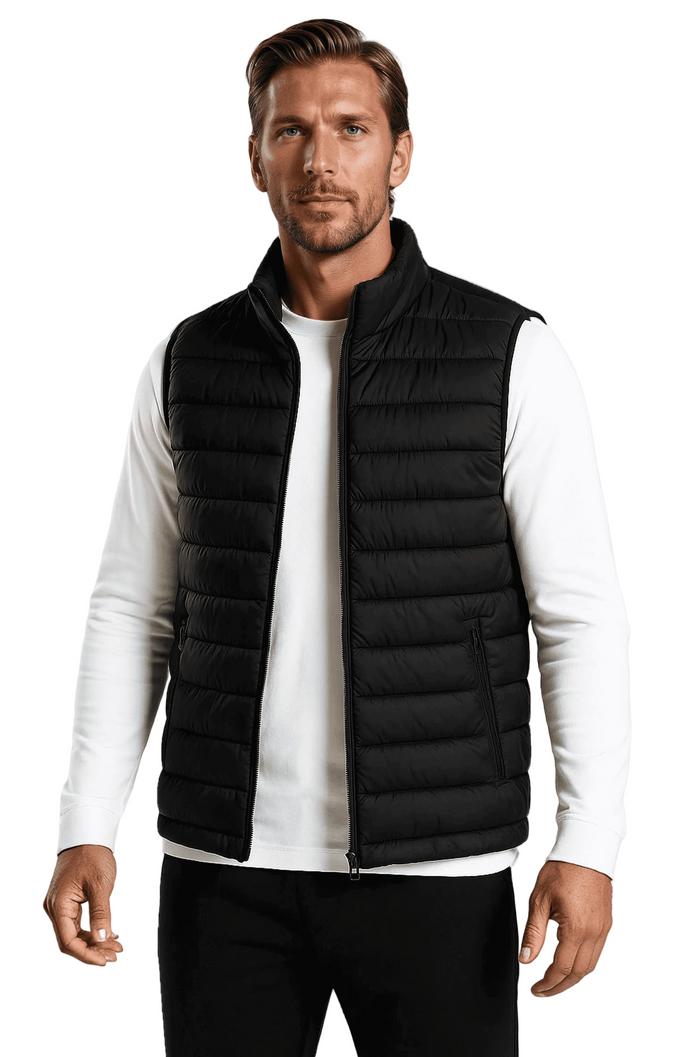 Premium Men's Black Down Vest Atlas