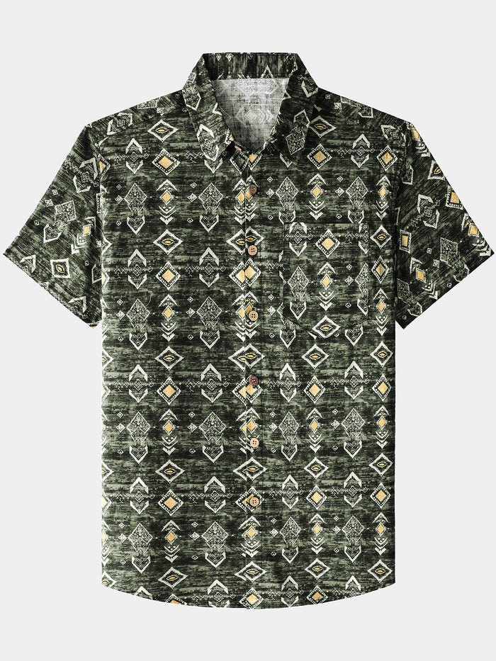 Geometric Short-Sleeve Shirt