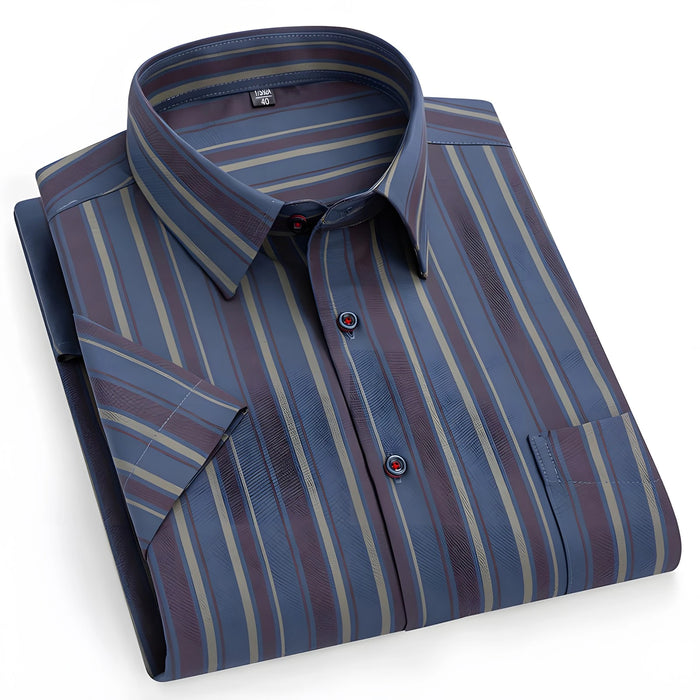 Cotton Shirt with Short Sleeve