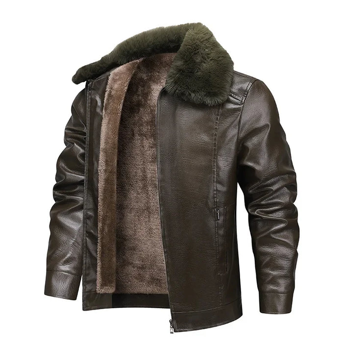 Leather Fleece Jacket