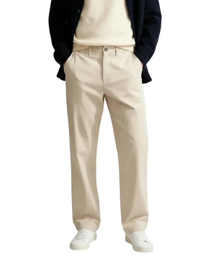 Men's Chinos in Sandy Beige – Relaxed Fit