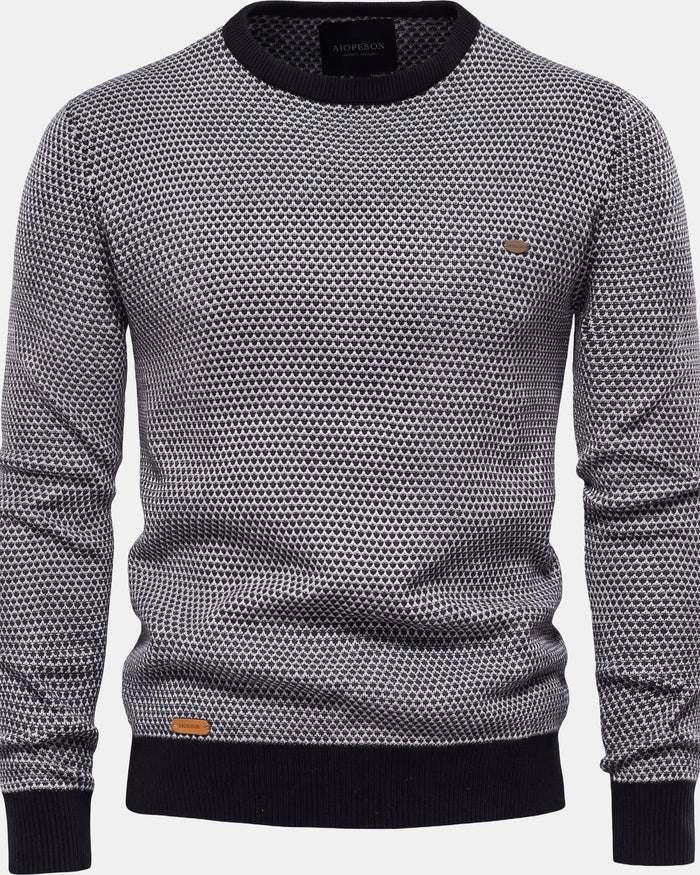 Steinmann Men's Cotton Sweater, Diamond