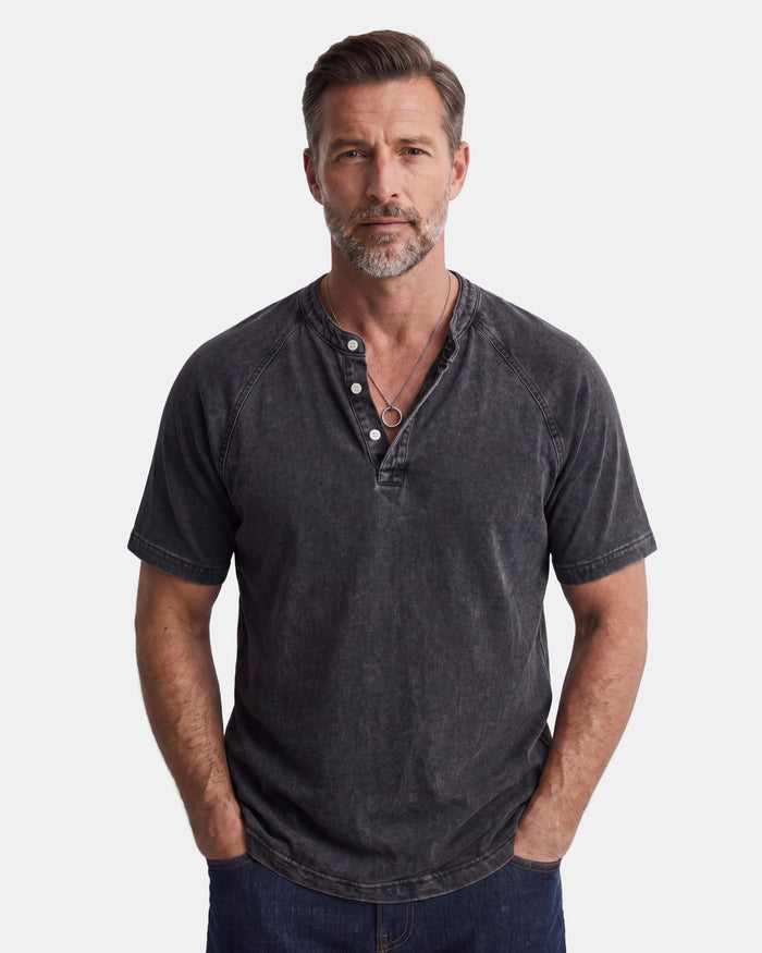 Thomas - Vintage Button T-Shirt for Men
