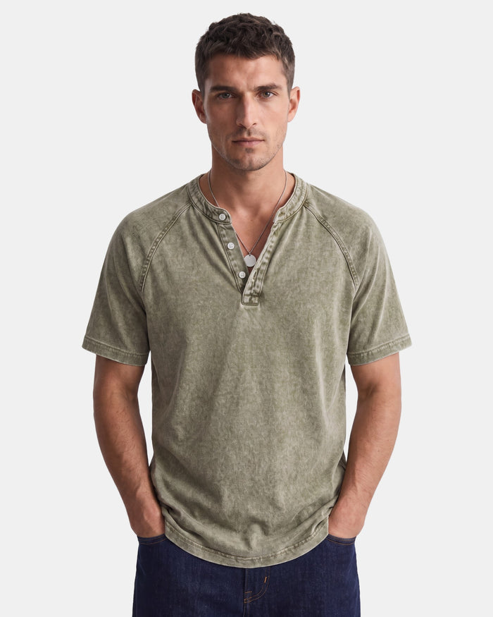 Jasper - Vintage Button T-Shirt for Men