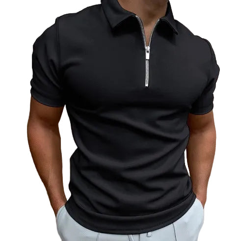 Polo Shirt with Zipper