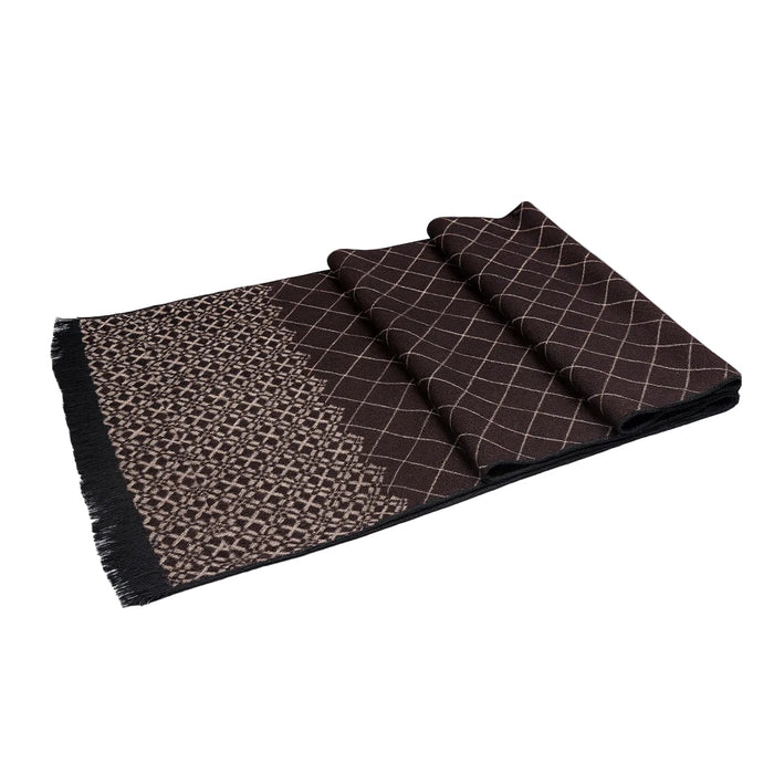 Champs Élysées Men's Cashmere and Merino Wool Scarf - Burgundy