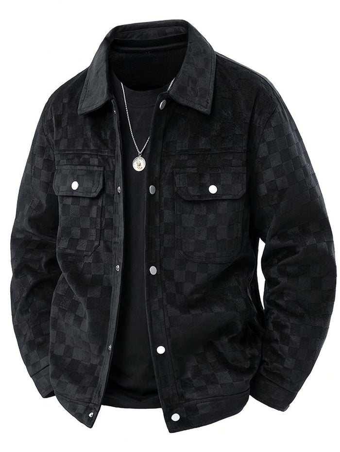 Plaid Suede Jacket