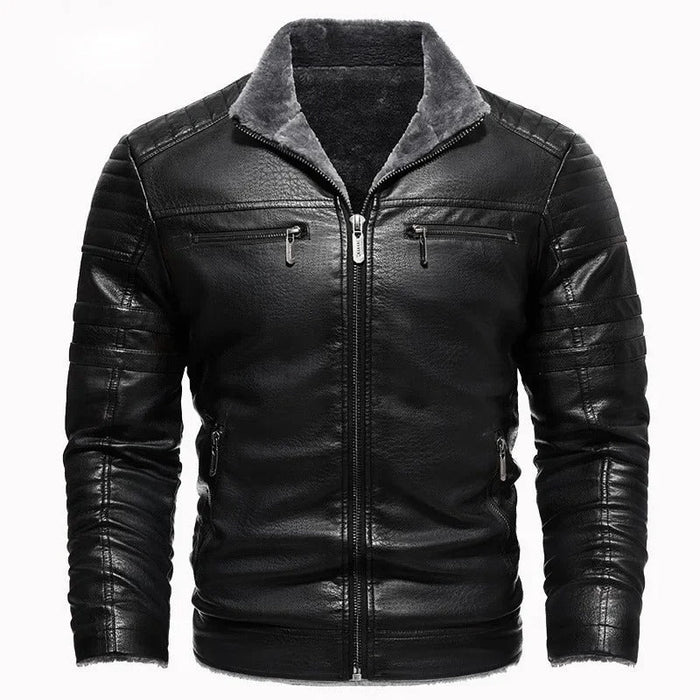 Retro Fleece Leather Lined Jacket