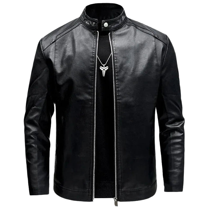 Elegant Men's Leather Biker Jacket