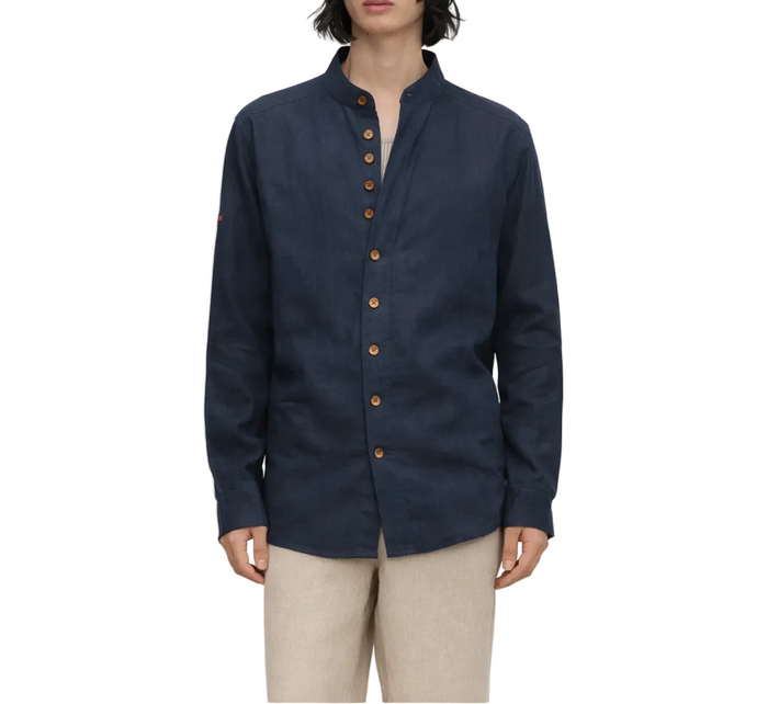 Japanese-Style Men's Linen Shirt