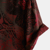 Casual Button-Up Retro Floral Shirt, Short Sleeves