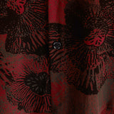 Casual Button-Up Retro Floral Shirt, Short Sleeves