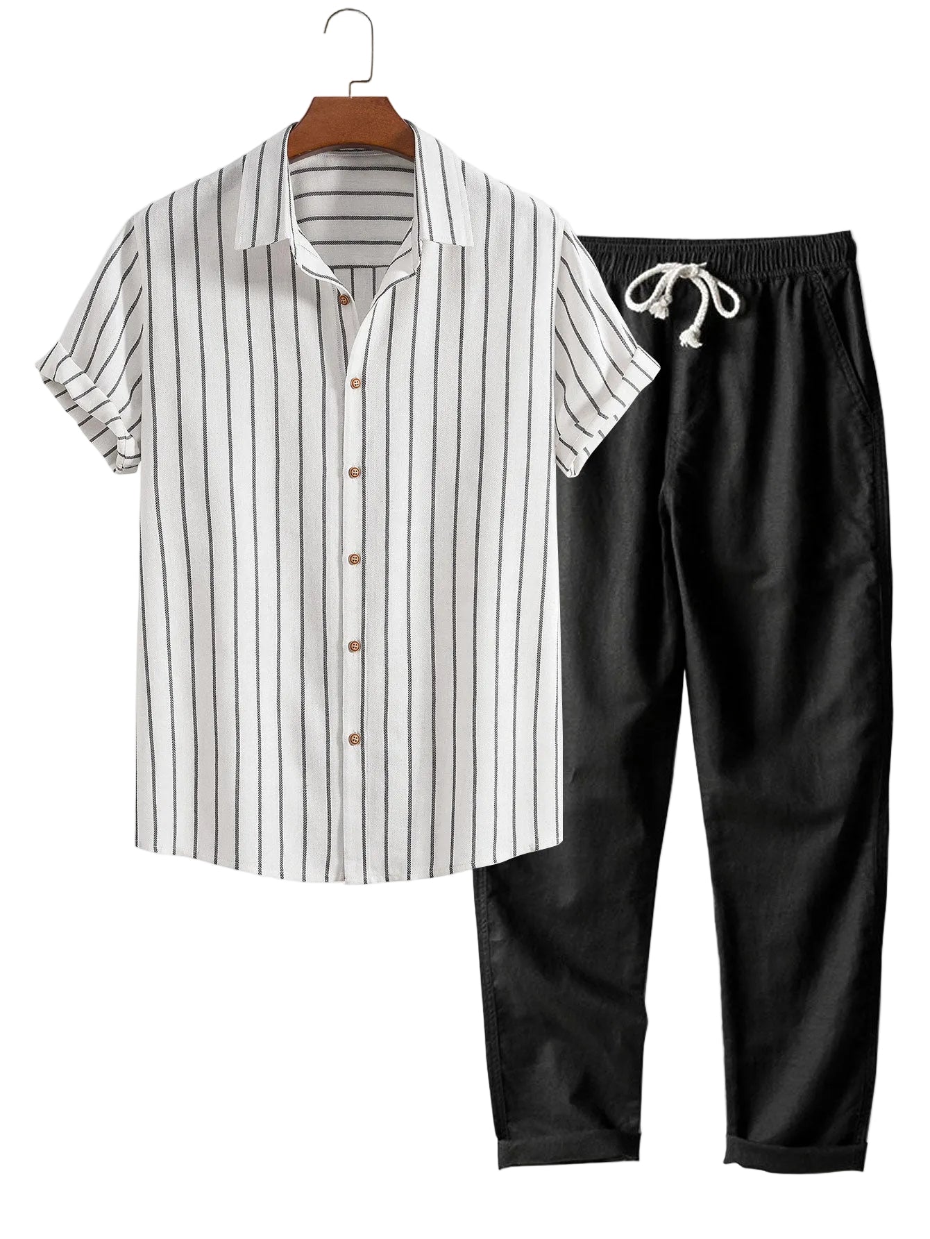 Cazel | Short Sleeve Set White and black