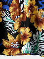 Short Sleeve Shirt with Floral Pattern for Men