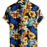 Short Sleeve Shirt with Floral Pattern for Men
