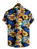 Short Sleeve Shirt with Floral Pattern for Men
