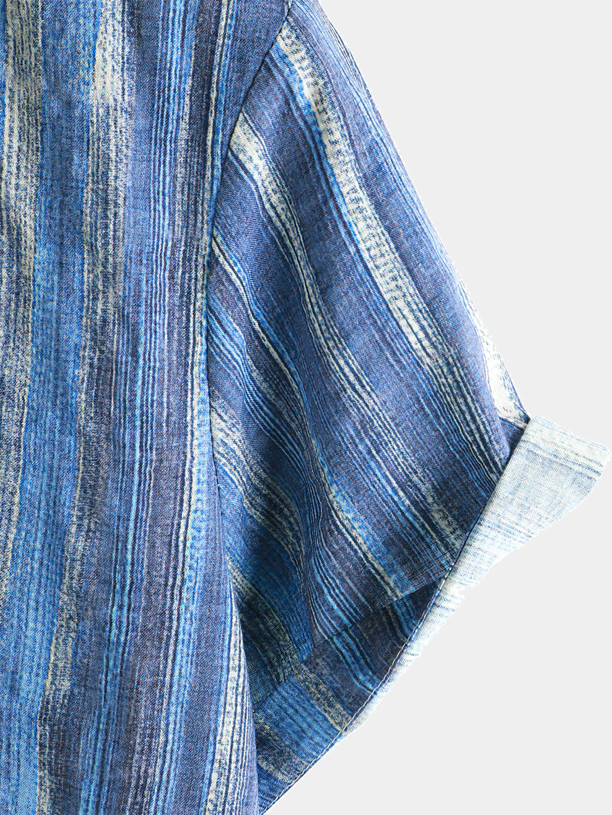 Short-Sleeve Blue Striped Retro Shirt