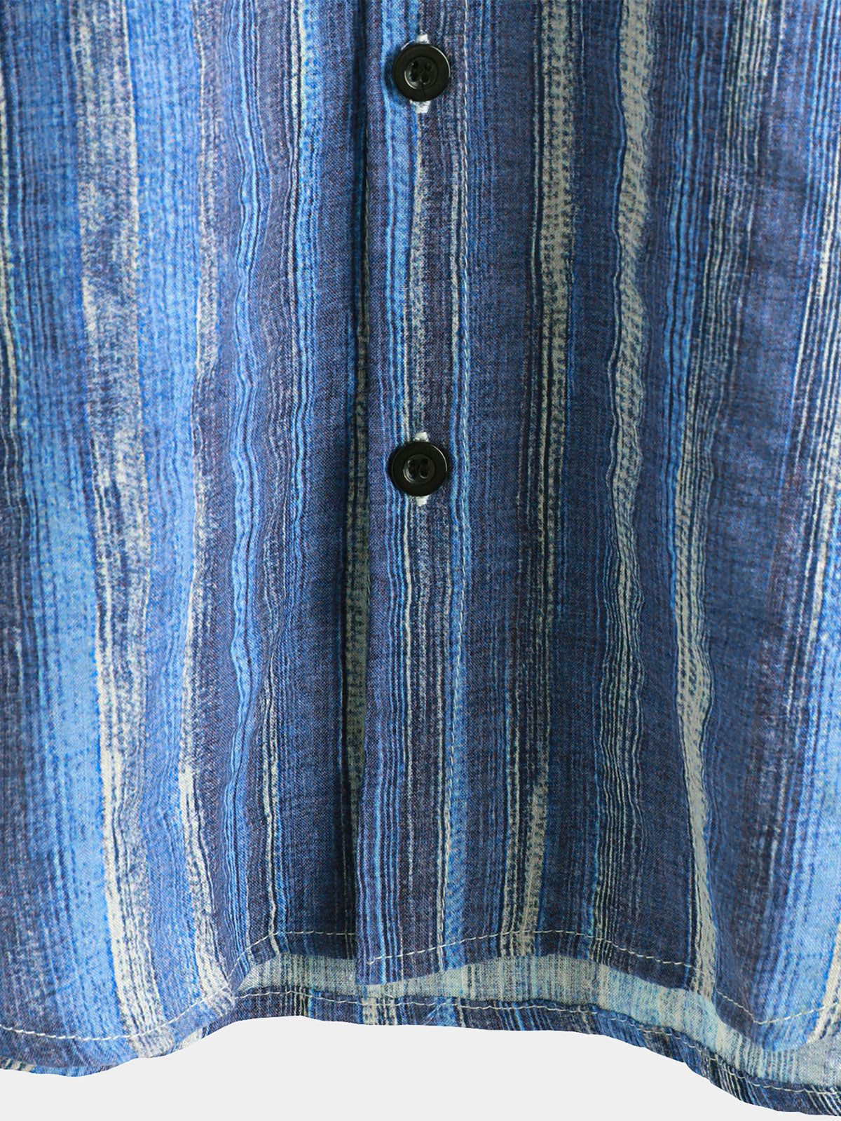 Short-Sleeve Blue Striped Retro Shirt