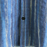 Short-Sleeve Blue Striped Retro Shirt