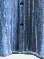 Short-Sleeve Blue Striped Retro Shirt