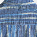 Short-Sleeve Blue Striped Retro Shirt