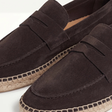 Riviera Men's Suede Espadrilles, Coffee