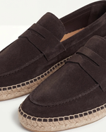 Riviera Men's Suede Espadrilles, Coffee