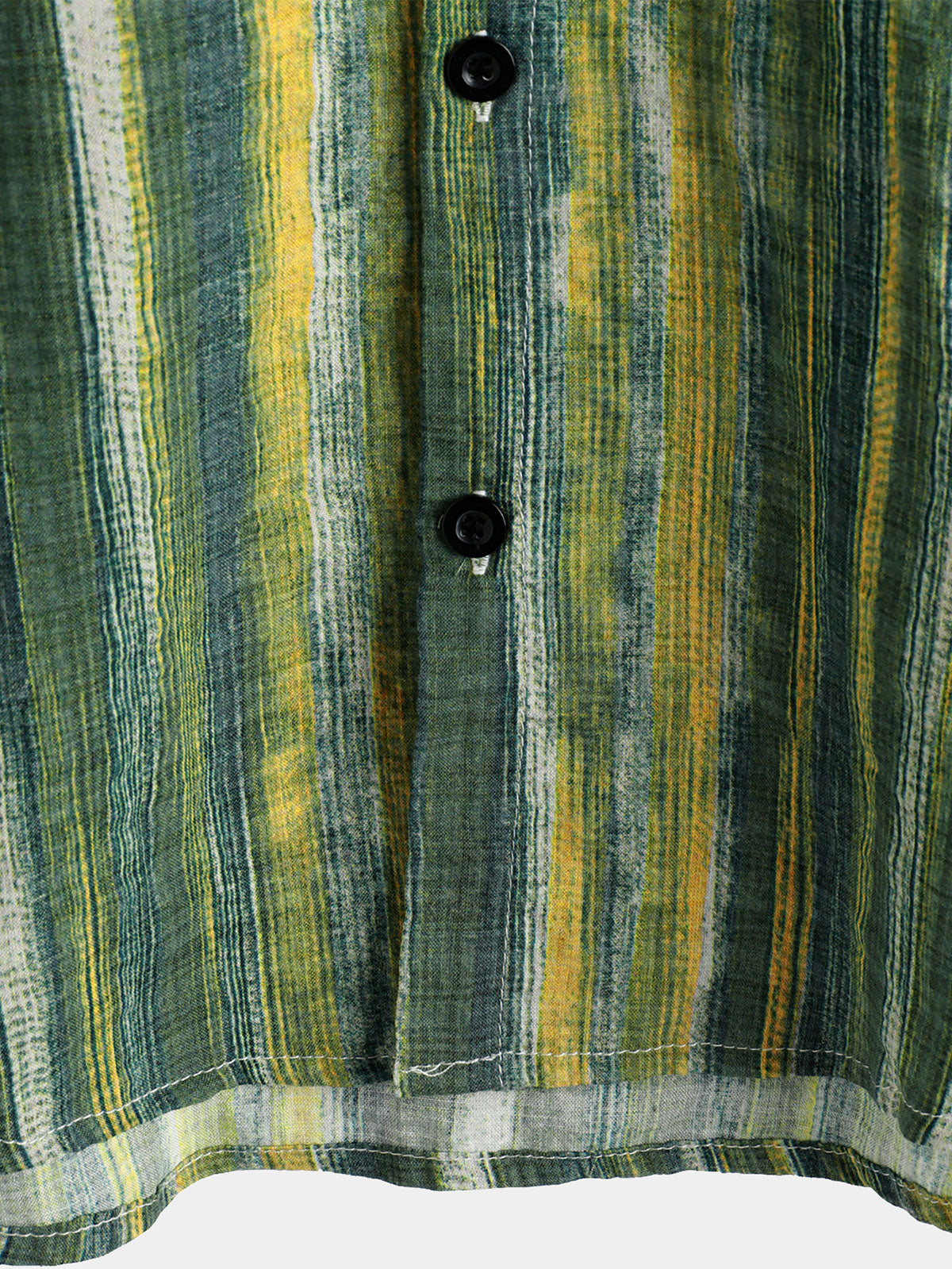 Short-Sleeve Green Striped Retro Shirt