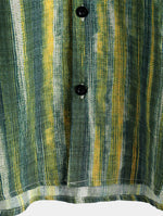 Short-Sleeve Green Striped Retro Shirt