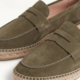 Riviera Men's Suede Espadrilles, Olive