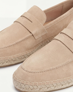 Riviera Men's Suede Espadrilles, Beige