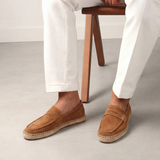 Riviera Men's Suede Espadrilles, Brown