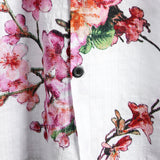 Men's Shirt with Short Sleeve with Floral Pattern