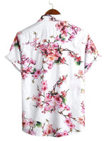 Men's Shirt with Short Sleeve with Floral Pattern