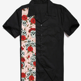 1950s Retro Casual Short-Sleeve Shirt with Pocket
