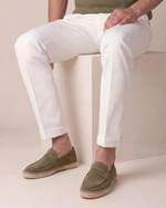 Riviera Men's Suede Espadrilles, Olive